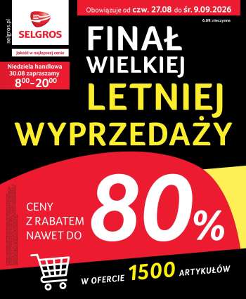 Gazetka Selgros - 27.08.2026 - 9.09.2026.