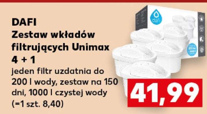 DAFI Zestaw wkładów filtrujących Unimax 4 + 1
