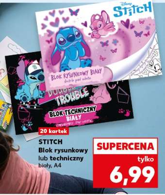 STITCH Blok rysunkowy lub techniczny biały, A4