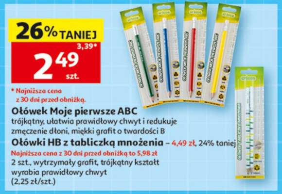 Ołówek HB z tabliczką mnożenia