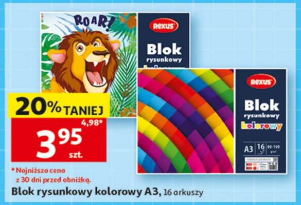 Blok rysunkowy kolorowy A3
