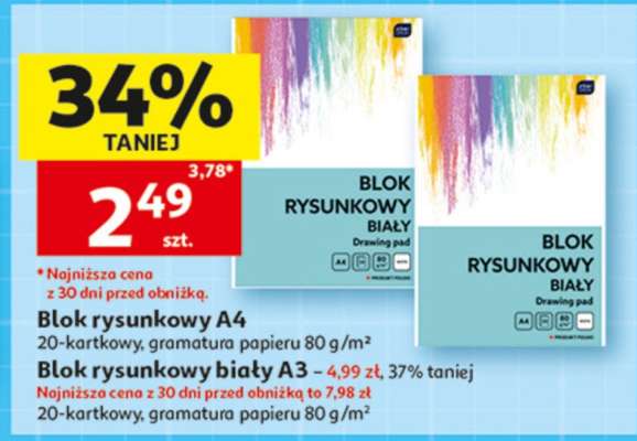Blok rysunkowy biały A3