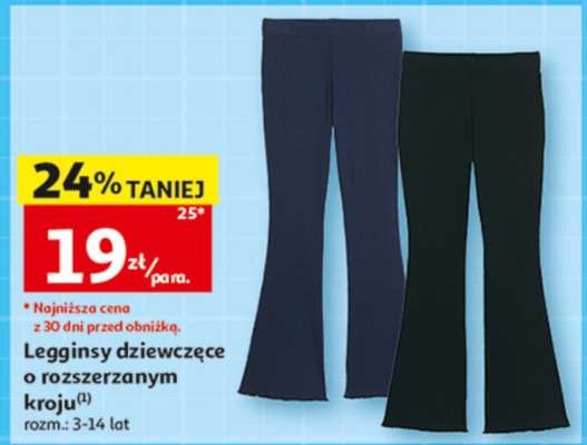 Legginsy dziewczęce o rozszerzanym kroju