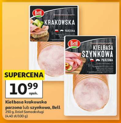 Kiełbasa krakowska parzona lub szynkowa, Bell
