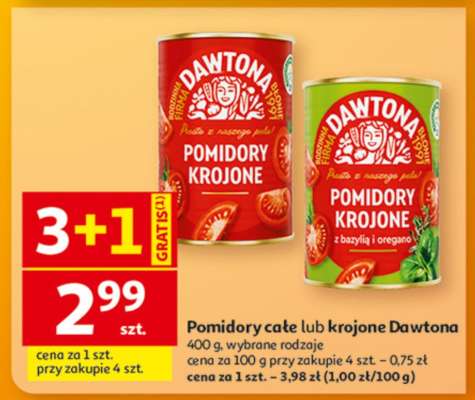 Pomidory całe lub krojone Dawtona