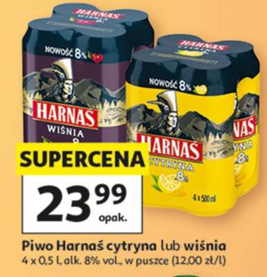 Piwo Harnaś cytryna lub wiśnia