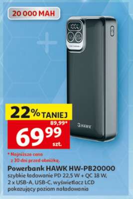 Powerbank HAWK HW-PB20000