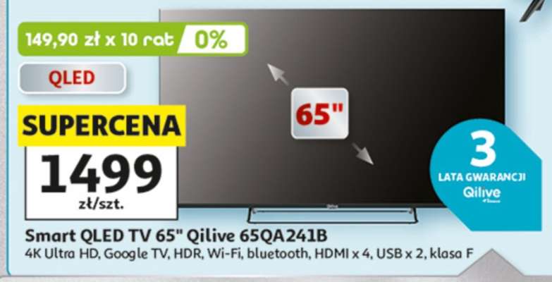 Smart QLED TV 65" Qilive 65QA241B