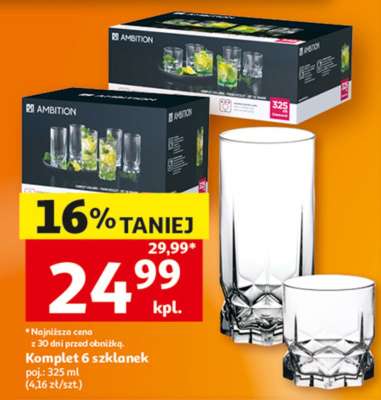 Komplet 6 szklanek