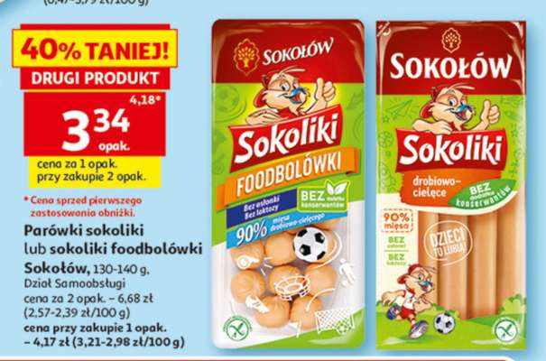 Parówki sokoliki lub sokoliki foodbolówki