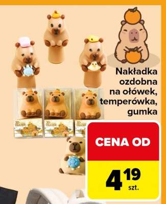 Nakładka ozdobna na ołówek, temperówka, gumka