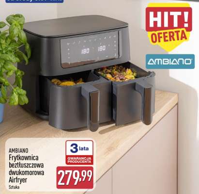AMBIANO Frytkownica beztłuszczowa dwukomorowa Airfryer