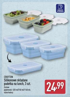 CROFTON Silikonowe składane pudełka na lunch, 3 szt.