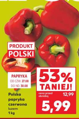 Polska papryka czerwona luzem 1 kg