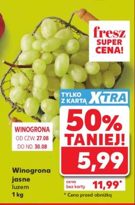 Winogrona jasne luzem 1 kg