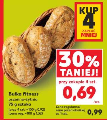 Bułka fitness pszenno-żytnia 75 g sztuka
