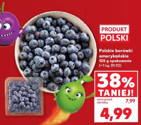 Polskie borówki amerykańskie 125 g opakowanie