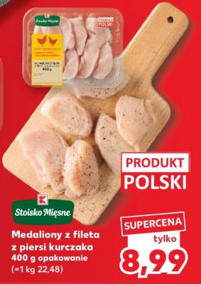 Medaliony z fileta z piersi kurczaka 400 g opakowanie