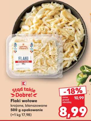Flaki wołowe krojone, blanszowane 500 g opakowanie