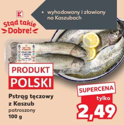 Pstrąg tęczowy z Kaszub patroszony 100 g