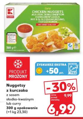 Nuggetsy z kurczaka z sosem słodko-kwaśnym lub curry