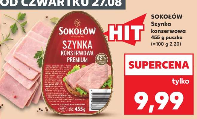 SOKOŁÓW Szynka konserwowa 455 g puszka