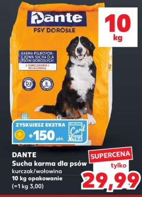 DANTE Sucha karma dla psów kurczak/wołowina 10 kg opakowanie