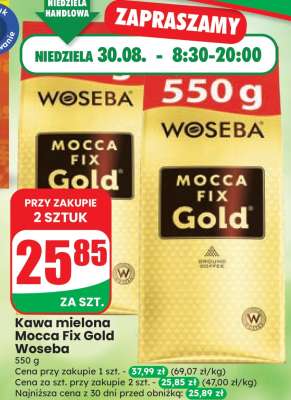 Kawa mielona Mocca Fix Gold Woseba