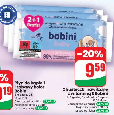 Chusteczki nawilżane z witaminą E Bobini