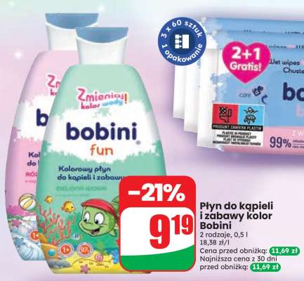 Płyn do kąpieli i zabawy kolor Bobini