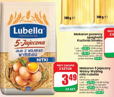 Makaron 5-jajeczny Wolny Wybieg nitki Lubella