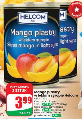 Mango plastry w lekkim syropie Helcom