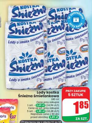 Lody Kostka śnieżna śmietankowa