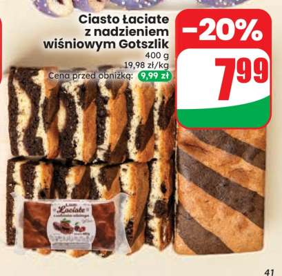 Ciasto łaciate z nadzieniem wiśniowym Gotszlik