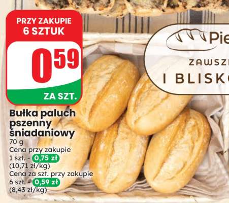 Bułka paluch pszenny śniadaniowy