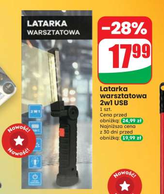 Latarka warsztatowa 2w1 USB