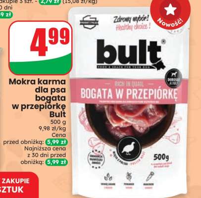 Mokra karma dla psa bogata w przepiórkę Bult
