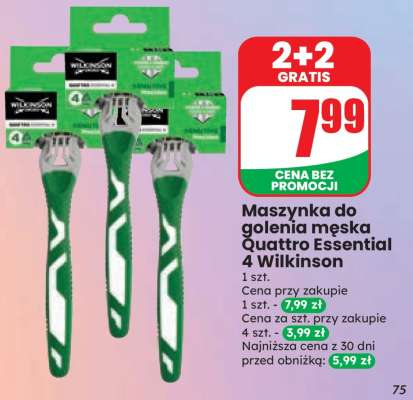 Maszynka do golenia męska Quattro Essential 4 Wilkinson