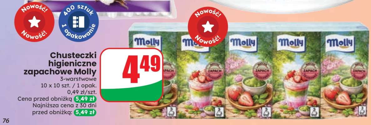 Chusteczki higieniczne zapachowe Molly