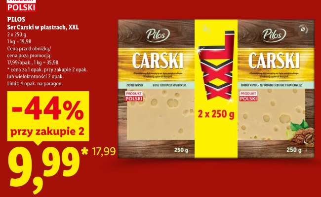 PILOS Ser Carski w plastrach, XXL