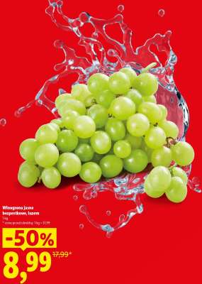 Winogrona jasne bezpestkowe, luzem
