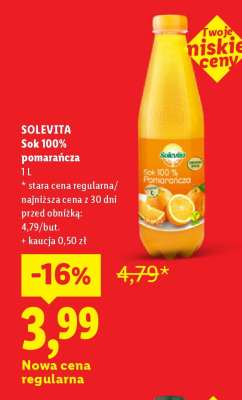 Solevita Sok 100% pomarańcza