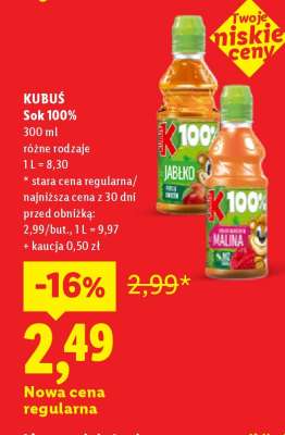 KUBUŚ Sok 100%**