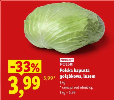 Polska kapusta gołąbkowa, luzem