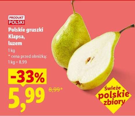 Polskie gruszki klapsa, luzem
