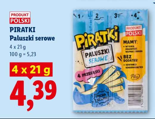 Piratki Paluszki serowe