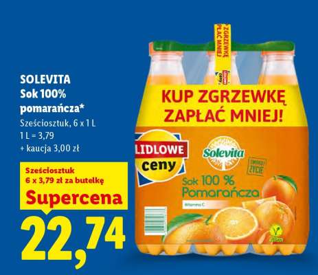 Solevita Sok 100% pomarańcza