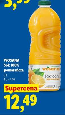 WOSANA Sok 100% pomarańcza