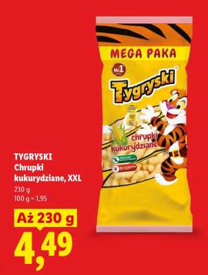 TYGRYSKI Chrupki kukurydziane, XXL