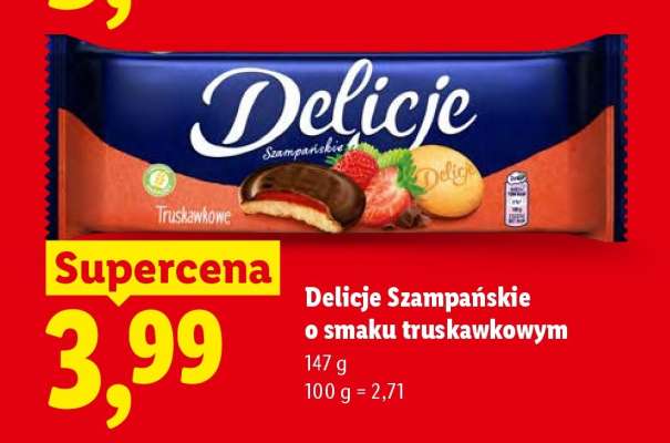 Delicje Szampańskie o smaku truskawkowym